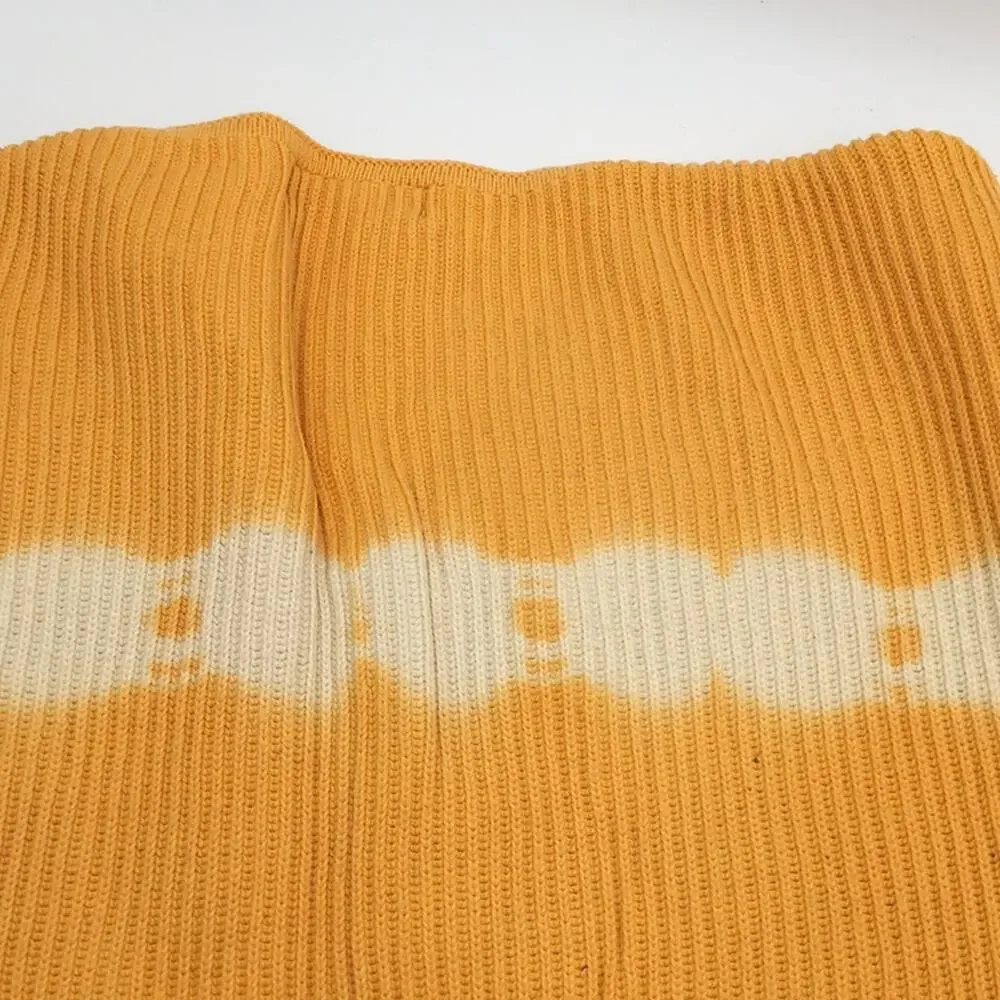 TAOS tye-die yellow unisex sweater EUC size Large